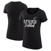 San Antonio Spurs G-III 4Her by Carl Banks Women's Super-Slim Fit Lightweight Team Sport V-Neck T-Shirt Black