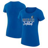 Dallas Mavericks G-III 4Her by Carl Banks Women's Super-Slim Fit Lightweight Team Sport V-Neck T-Shirt Blue