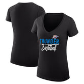 Oklahoma City Thunder G-III 4Her by Carl Banks Women's Super-Slim Fit Lightweight Team Sport V-Neck T-Shirt Black