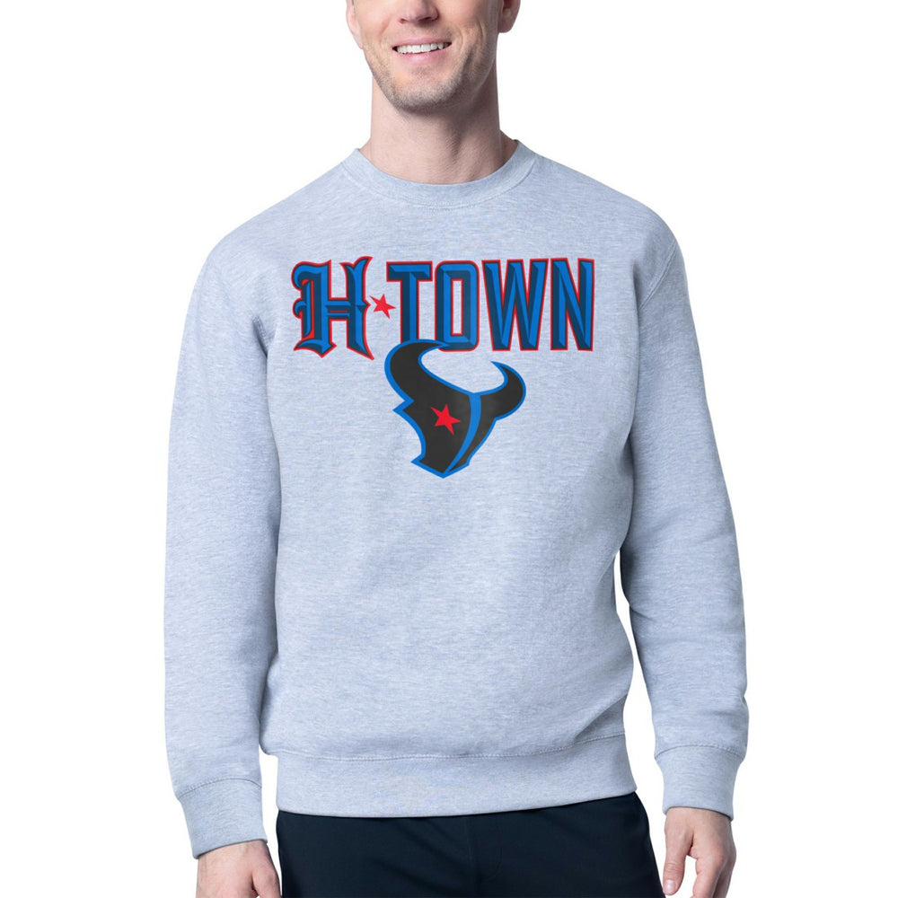 Houston Texans Starter H-Town Graphic Fleece Pullover Sweatshirt - Heather Gray - NFL