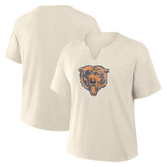 Chicago Bears Women's Trick Play Slub Boxy T-Shirt - Cream - Fanatics