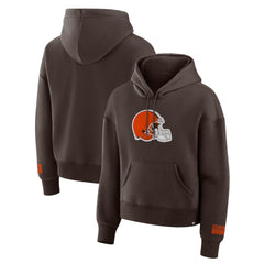 Cleveland Browns Women's Legacy Fleece Pullover Hoodie - Brown - Fanatics