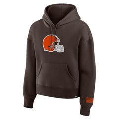 Cleveland Browns Women's Legacy Fleece Pullover Hoodie - Brown - Fanatics