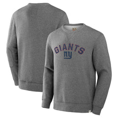 New York Giants Loop Terry Pullover Sweatshirt - Heather Gray - Fanatics