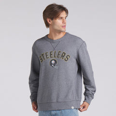 Pittsburgh Steelers Loop Terry Pullover Sweatshirt - Heather Gray - Fanatics