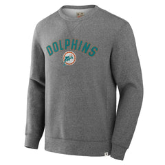 Miami Dolphins Loop Terry Pullover Sweatshirt - Heather Gray - Fanatics