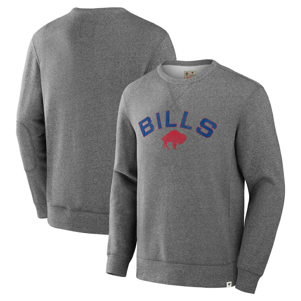 Buffalo Bills Loop Terry Pullover Sweatshirt - Heather Gray - Fanatics