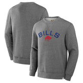 Buffalo Bills Loop Terry Pullover Sweatshirt - Heather Gray - Fanatics