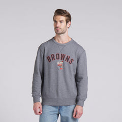 Cleveland Browns Loop Terry Pullover Sweatshirt - Heather Gray - Fanatics