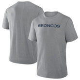 Denver Broncos Pass Rush Tri-Blend T-Shirt - Heather Gray - Fanatics