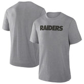 Las Vegas Raiders Pass Rush Tri-Blend T-Shirt - Heather Gray - Fanatics