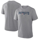 New England Patriots Pass Rush Tri-Blend T-Shirt - Heather Gray - Fanatics