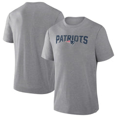 New England Patriots Pass Rush Tri-Blend T-Shirt - Heather Gray - Fanatics