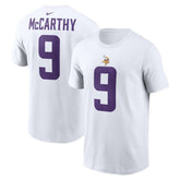 J.J. McCarthy Minnesota Vikings Player Name & Number T-Shirt - White - Nike