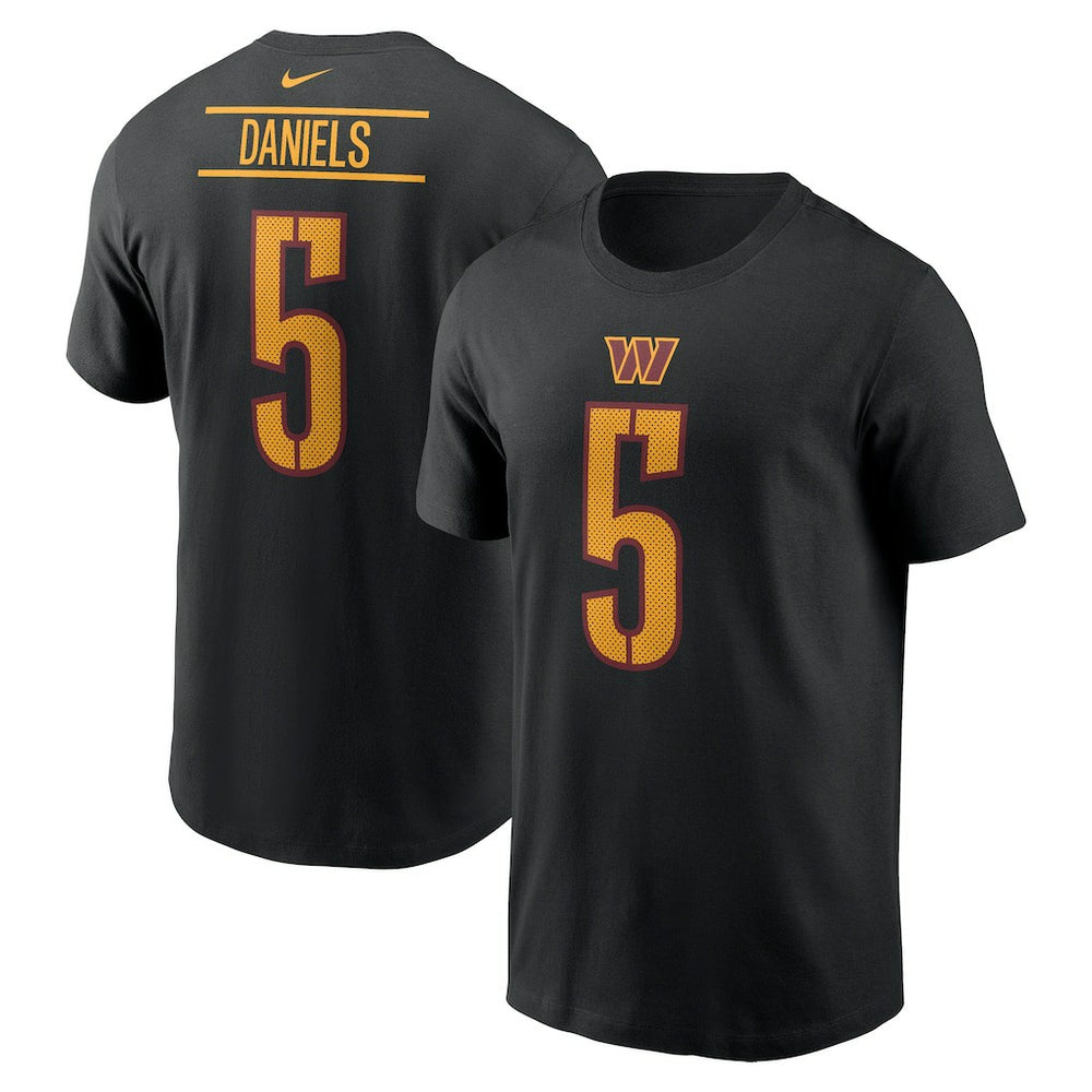 Jayden Daniels Washington Commanders Player Name & Number T-Shirt - Black - Nike
