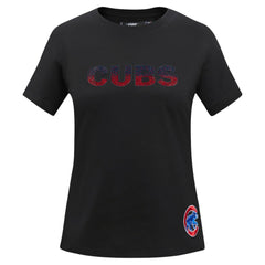 Chicago Cubs Pro Standard Women's Rhinestone Slim Fit T-Shirt Outlet