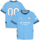 Puma - Manchester City Youth 2024/25 Home Replica Custom Jersey - Light Blue