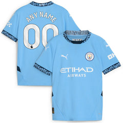 Puma - Manchester City Youth 2024/25 Home Replica Custom Jersey - Light Blue