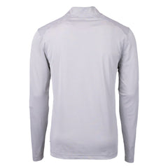 Carolina Panthers Cutter & Buck Virtue Eco Pique Micro Stripe Recycled Quarter-Zip Jacket - Gray - NFL