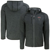 Atlanta Falcons Cutter & Buck Mainsail Hoodie Raglan Full-Zip Jacket - Heather Charcoal - NFL