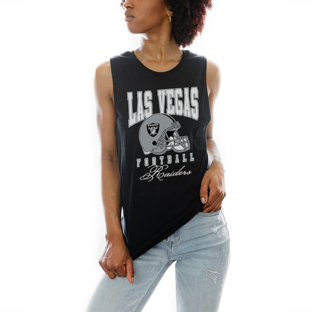 Las Vegas Raiders Gameday Couture Women's Preseason Opener Racerback Tank Top - Black - NFL
