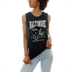 Baltimore Ravens Gameday Couture Women's Preseason Opener Racerback Tank Top - Black - NFL