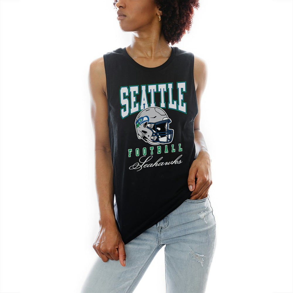 Seattle Seahawks Gameday Couture Women's Preseason Opener Racerback Tank Top - Black - NFL