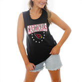 Arizona Cardinals Gameday Couture Women's Baby You're A Star Racerback Scoop Neck Tapered Tank Top - Black - NFL