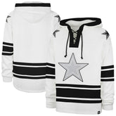 Dallas Cowboys '47 After Image Superior Lacer Pullover Hoodie - White - 47 brand
