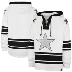 Dallas Cowboys '47 After Image Superior Lacer Pullover Hoodie - White - 47 brand