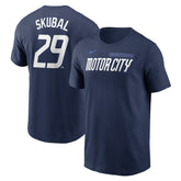 Tarik Skubal Detroit Tigers Nike 2024 City Connect Fuse Name & Number T-Shirt Sale