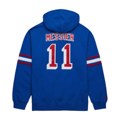Mark Messier New York Rangers Mitchell & Ness Name & Number Premium Pullover Hoodie - Blue | NHL Lifestyle