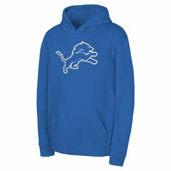 Detroit Lions Youth Team Logo Pullover Hoodie - Blue - NFL