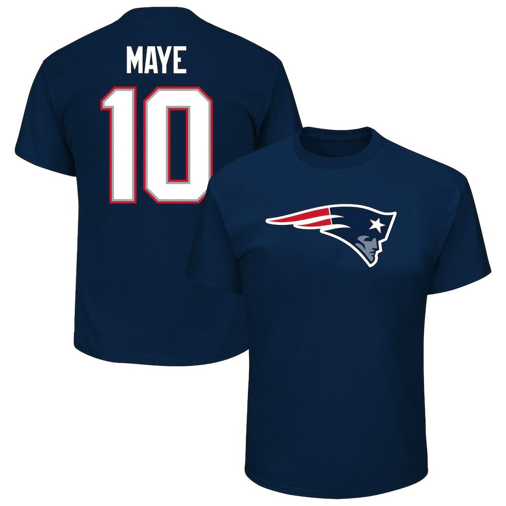Drake Maye New England Patriots Big & Tall Player Name & Number T-Shirt - Navy - Fanatics