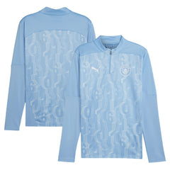Puma - Manchester City 2024/25 Pre-Match dryCELL Quarter-Zip Top - Light Blue