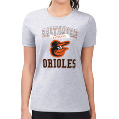 Baltimore Orioles G-III 4Her by Carl Banks Women's Super-Slim Fit Lightweight Team Logo Graphic T-Shirt Sale