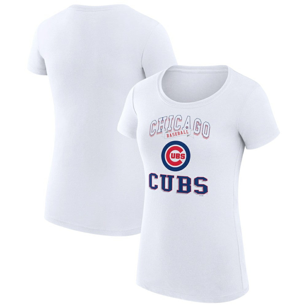 Chicago Cubs G-III 4Her by Carl Banks Women's Super-Slim Fit Lightweight Team Logo Graphic T-Shirt Outlet