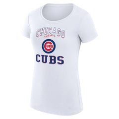 Chicago Cubs G-III 4Her by Carl Banks Women's Super-Slim Fit Lightweight Team Logo Graphic T-Shirt Outlet