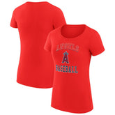 Los Angeles Angels G-III 4Her by Carl Banks Women's Super-Slim Fit Lightweight Team Logo Graphic T-Shirt Sale