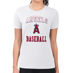Los Angeles Angels G-III 4Her by Carl Banks Women's Super-Slim Fit Lightweight Team Logo Graphic T-Shirt Sale