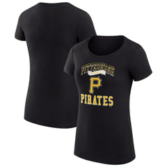 Pittsburgh Pirates G-III 4Her by Carl Banks Women's Super-Slim Fit Lightweight Team Logo Graphic T-Shirt Outlet