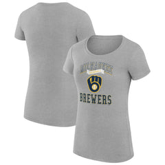 Milwaukee Brewers G-III 4Her by Carl Banks Women's Super-Slim Fit Lightweight Team Logo Graphic T-Shirt Sale