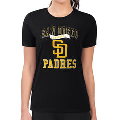 San Diego Padres G-III 4Her by Carl Banks Women's Super-Slim Fit Lightweight Team Logo Graphic T-Shirt Sale