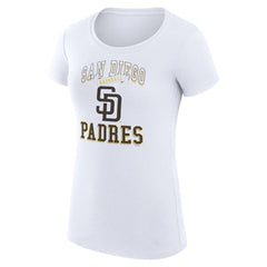 San Diego Padres G-III 4Her by Carl Banks Women's Super-Slim Fit Lightweight Team Logo Graphic T-Shirt Outlet
