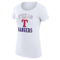 Texas Rangers G-III 4Her by Carl Banks Women's Super-Slim Fit Lightweight Team Logo Graphic T-Shirt Outlet