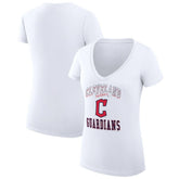 Cleveland Guardians G-III 4Her by Carl Banks Women's Super-Slim Fit Lightweight Team Logo Graphic V-Neck T-Shirt Online