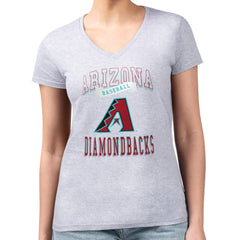 Arizona Diamondbacks G-III 4Her by Carl Banks Women's Super-Slim Fit Lightweight Team Logo Graphic V-Neck T-Shirt Discount
