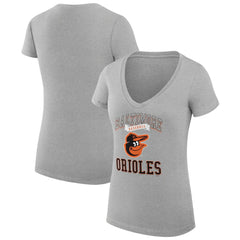 Baltimore Orioles G-III 4Her by Carl Banks Women's Super-Slim Fit Lightweight Team Logo Graphic V-Neck T-Shirt Outlet
