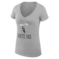 Chicago White Sox G-III 4Her by Carl Banks Women's Super-Slim Fit Lightweight Team Logo Graphic V-Neck T-Shirt for sale