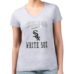 Chicago White Sox G-III 4Her by Carl Banks Women's Super-Slim Fit Lightweight Team Logo Graphic V-Neck T-Shirt for sale
